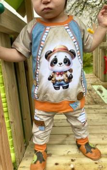 * Panda Backpacker- Eigenproduktion - Jersey -  Panel inkl. Kombi